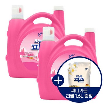 피죤 고농축 섬유유연제 대용량5.5L 2개 + 리필 1.6L증정