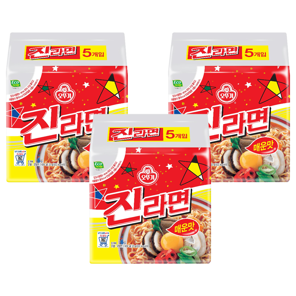 오뚜기 진라면 매운맛 120g, 15개