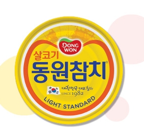 동원 라이트 스탠다드 참치, 85g, 8개