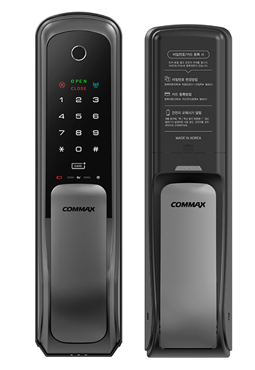 COMMAX 무타공 푸시풀 지문인식 디지털도어락 CDL-615P